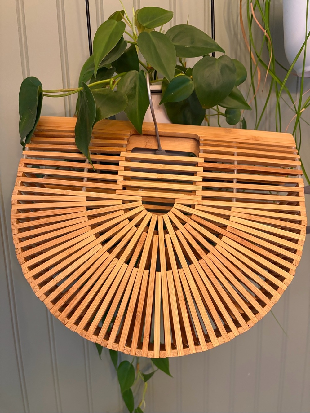 Bamboo Clutch Bag - purse like new - GORGEOUS